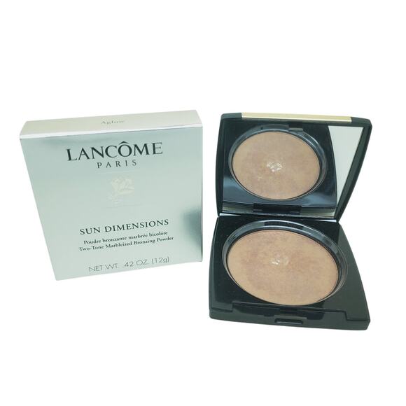 Lancome Sun Dimernsions Two-Tine Marbelized Bronzing Powder Aglow - Picture 1 of 3